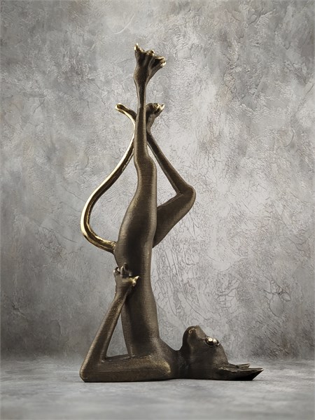 Кот Йог в позе Сарвангасана м-200026776